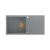 QUADRON EVAN 146 XL GraniteQ zlewozmywak z syfonem Push 2 Open 1-komorowy z/o (1000x500x210; kom. 420x480) silver stone / elementy miedziane