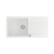 QUADRON EVAN 146 XL GraniteQ zlewozmywak z syfonem Push 2 Open 1-komorowy z/o (1000x500x210; kom. 420x480) snow white / elementy stalowe