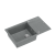 QUADRON EVAN 136 XL GraniteQ zlewozmywak z syfonem Push To Open 1-komorowy z/o (860x500x210; kom. 420x490) silver stone / elementy stalowe