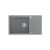 QUADRON EVAN 136 XL GraniteQ zlewozmywak z syfonem Push To Open 1-komorowy z/o (860x500x210; kom. 420x490) silver stone / elementy stalowe