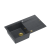 QUADRON EVAN 111 GraniteQ zlewozmywak z syfonem Push 2 Open 1-komorowy z/o (860x500x210) black diamond / elementy złote