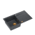 QUADRON EVAN 111 GraniteQ zlewozmywak z syfonem Push 2 Open 1-komorowy z/o (860x500x210) black diamond / elementy miedziane