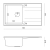 QUADRON EVAN 111 GraniteQ zlewozmywak z syfonem Push 2 Open 1-komorowy z/o (860x500x210) black diamond / elementy stalowe