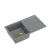 QUADRON EVAN 111 GraniteQ zlewozmywak z syfonem Push 2 Open 1-komorowy z/o (860x500x210) silver stone / elementy złote