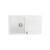QUADRON EVAN 111 GraniteQ zlewozmywak z syfonem Push 2 Open 1-komorowy z/o (860x500x210) snow white / elementy stalowe