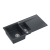 QUADRON EVAN 156 GraniteQ zlewozmywak z syfonem Push To Open 1,5-komorowy z/o (1000x500x210; kom. 420x480) black diamond / elementy stalowe