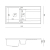 QUADRON EVAN 156 GraniteQ zlewozmywak z syfonem Push To Open 1,5-komorowy z/o (1000x500x210; kom. 420x480) black diamond / elementy stalowe
