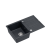 MORGAN 111 GraniteQ zlewozmywak black diamond z syfonem Push To Open 1-komorowy z/o / elementy stal szlachetna