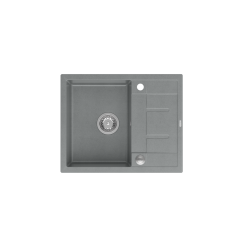MORGAN 116 GraniteQ zlewozmywak silver stone z syfonem Push To Open stal szlachetna 1-komorowy z/o + zaczepy 4 szt