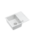 MORGAN 116 GraniteQ zlewozmywak snow white z syfonem Push To Open stal szlachetna 1-komorowy z/o + zaczepy 4 szt