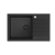 QUADRON PETER 111 GraniteQ zlewozmywak granitowy pure carbon 1-komorowy z/o (78x50x20) z syfonem pure carbon i zaślepką kol. czarny