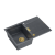 OWEN 111 GraniteQ zlewozmywak z syfonem Push 2 Open 1-komorowy z/o (760x500x215; kom. 330x430) black diamond / elementy złote