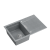 OWEN 111 GraniteQ zlewozmywak z syfonem Push 2 Open 1-komorowy z/o (760x500x215; kom. 330x430) silver stone / elementy stalowe