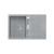 OWEN 111 GraniteQ zlewozmywak z syfonem Push 2 Open 1-komorowy z/o (760x500x215; kom. 330x430) silver stone / elementy stalowe