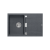 OWEN 111 GraniteQ zlewozmywak z syfonem Push 2 Open 1-komorowy z/o (760x500x215; kom. 330x430) black diamond / elementy stalowe