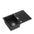 OWEN 111 GraniteQ zlewozmywak z syfonem Push 2 Open 1-komorowy z/o (760x500x215; kom. 330x430) pure carbon / elementy stalowe