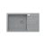 QUADRON CHRISTIAN 136 XL zlewozmywak granitowy 1-komorowy silver stone (szary) (78x45x18,5) z zaślepką i odpływem silver stone (szary) (komora 45x38 c