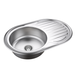 TOM 211 SteelQ zlewozmywak len z syfonem 1-komorowy z/o