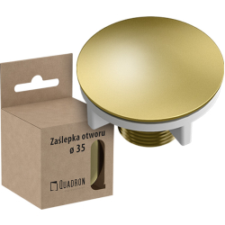 Zaślepka do otworu pod baterię/dozownik PVD ZŁOTY O 44 mm
