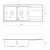 QUADRON EVAN 121 GraniteQ zlewozmywak z syfonem Push To Open 2-komorowy z/o (1160x500x210; kom. 420x340) black diamond / elementy stalowe