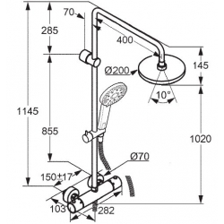 Zestaw prysznicowy Kludi DUAL SHOWER SYSTEM 660950500