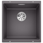 Zlewozmywak Blanco SUBLINE 400-U bez korka automatycznego z korkiem InFino wulkaniczny szary 527 349