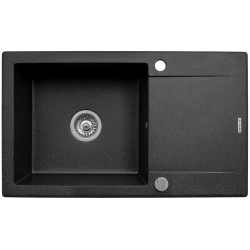 Zlewozmywak Pyramis KORFU 78x46 1B 1D czarny 070060901
