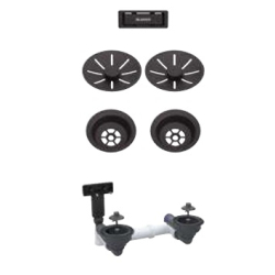 BLANCO Armatura Colour Unit korek manualny do zlewozmywaka 2-komorowego czarny mat 207 438