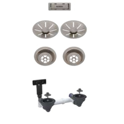 BLANCO Armatura Colour Unit korek manualny do zlewozmywaka 2-komorowego satin platinum 207 441