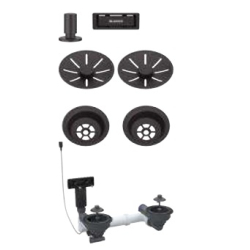 BLANCO Armatura Colour Unit korek automatyczny do zlewozmywaka 2-komorowego czarny mat 207 442