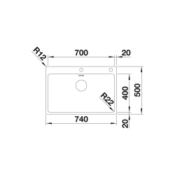 Zlewozmywak Blanco ANDANO 700-IF/A stal polerowana, korek automatyczny, InFino, PushControl 525 246