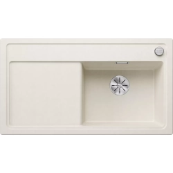 Zlewozmywak Blanco ZENAR 5 S PRAWA DELIKATNY BIAŁY Z KORKIEM INFINO 527 182
