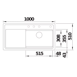 Zlewozmywak Blanco ETAGON XL 6 S Silgranit tartufo prawa, korek auto., InFino, PushControl, szyny 528 098