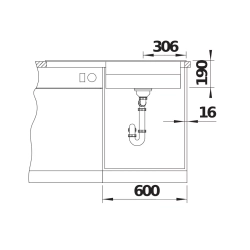 Zlewozmywak Blanco ETAGON XL 6 S Silgranit tartufo prawa, korek auto., InFino, PushControl, szyny 528 098