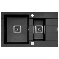 Zlewozmywak Pyramis ARKADIA 78x48 1 1/2B 1D czarny 070015601
