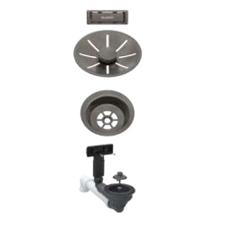 BLANCO Armatura Colour Unit korek manualny do zlewozmywaka 1-komorowego satin dark steel 207 424