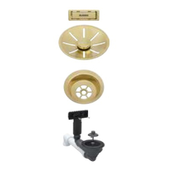 BLANCO Armatura Colour Unit korek manualny do zlewozmywaka 1-komorowego satin gold 207 423