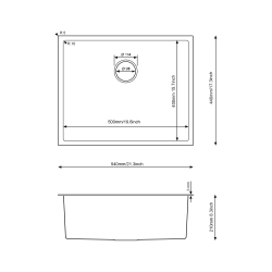Zlewozmywak Melanstar HD5444B stal nierdzewna PVD czarny mat