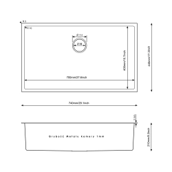 Zlewozmywak Melanstar HD7444S stal nierdzewna inox