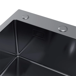 Zlewozmywak Melanstar HD7849LB lewy ociekacz stal nierdzewna PVD czarny mat