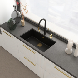 Bateria Franke Maris Stripes J pull-out czarny mat/złoto 115.0747.673