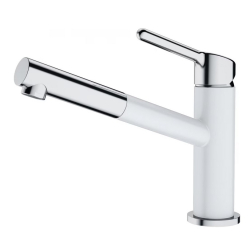 Bateria FRANKE Orbit Wyciągana wylewka chrom/biały polarny 115.0623.139
