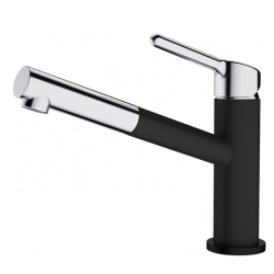 Bateria FRANKE Orbit Wyciągana wylewka chrom/czarny mat 115.0659.965