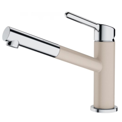 Bateria FRANKE Orbit Wyciągana wylewka chrom/orzech 115.0623.059
