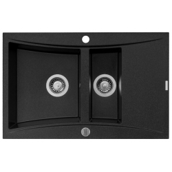 Zlewozmywak Pyramis SOFTLINE 79x51 1 1/2B 1D czarny 070002101