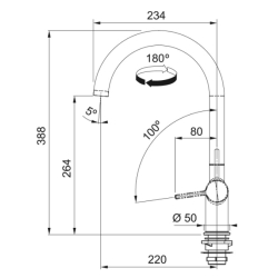 Bateria FRANKE ACTIVE NEW chrom 115.0653.395
