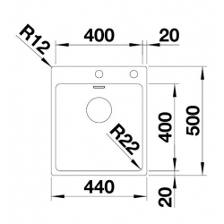 Zlewozmywak Blanco ANDANO 400-IF/A Stal polerowana, korek automatyczny, InFino, PushControl 525 244