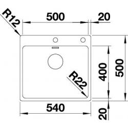 Zlewozmywak Blanco ANDANO 500-IF/A Stal polerowana, korek automatyczny, InFino, PushControl 525 245