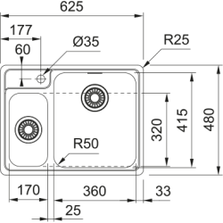 Zlewozmywak Franke Bell BCX 260/7 127.0759.736