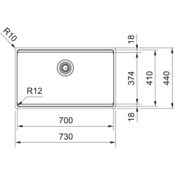 Zlewozmywak Franke Box Pro BXX PRO 210/110-70 127.0749.859